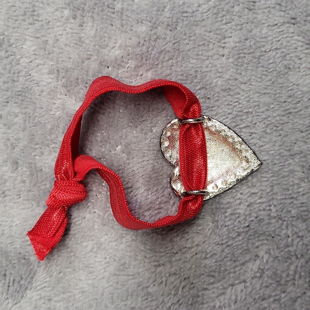 Crystal Heart Hair Tie ~ New Ribbon ❤️ - Picture 4 of 4